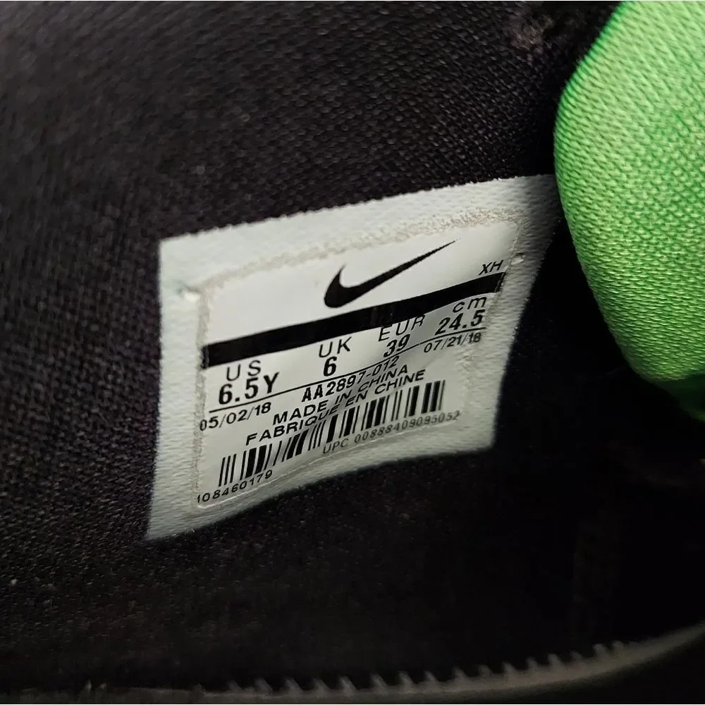 Nike Kyrie 4 Black Halloween Green GS Size 6.5Y Sneakers AA2897-012
